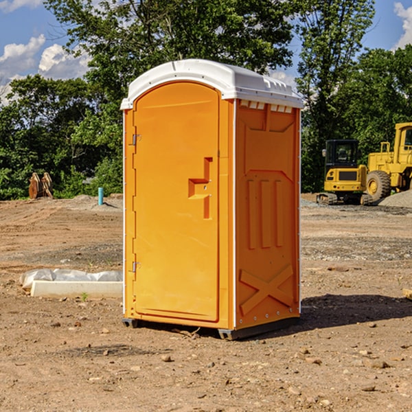 how often are the portable restrooms cleaned and serviced during a rental period in Mc Comb Ohio